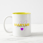 Tasse der Liebe mit Name & Modern Initial & Quote (Links)