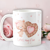 Tasse der Liebe Niedlich Teddy Bären Keks Pink Val