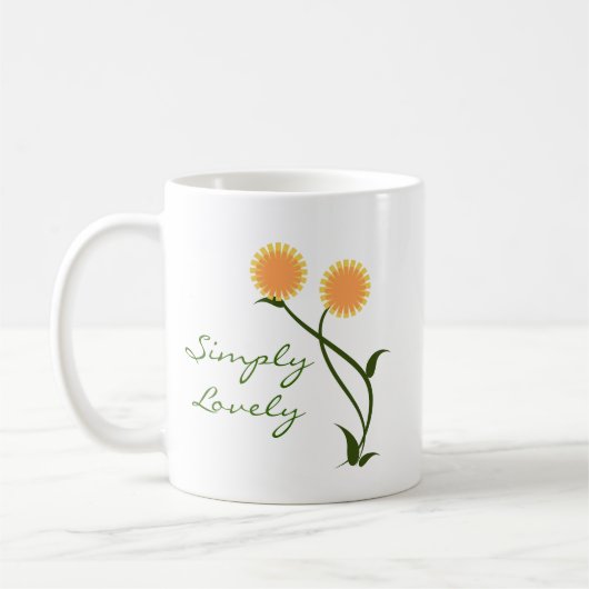 Tasse der lieblichen Blüten, Orange (Links)