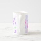 Tasse der lila Butterfly-Knochen-China (Rückseite)