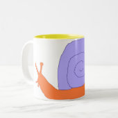 Tasse der lila und der Orangen Schnecke (Vorderseite Links)