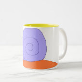 Tasse der lila und der Orangen Schnecke (VorderseiteRechts)