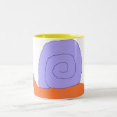 Tasse der lila und der Orangen Schnecke (Mittel)