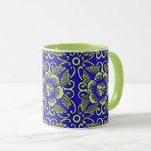 Tasse der Limonen Blume Medallion (VorderseiteRechts)
