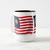 Tasse der malaysischen Flagge (Vorderseite Links)
