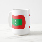 Tasse der maledivischen Flagge (Vorderseite Links)