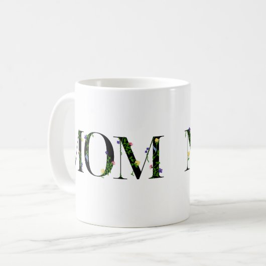 Tasse der Mama, Geschenk mit wilden Blume (Vorderseite Links)