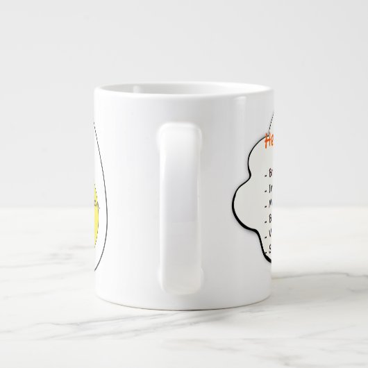 Tasse der Mikrowellen-Eier (Eiermuffin, Mahlzeit,  (Rückseite)