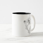 Tasse der Minimalistischen Blume (VorderseiteRechts)