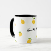 Tasse der Minimalistischen Lemon-Muster-Keramik (Vorderseite Links)