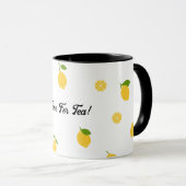 Tasse der Minimalistischen Lemon-Muster-Keramik (VorderseiteRechts)