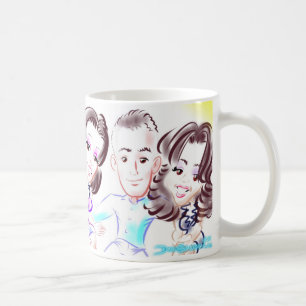 Tasse der Mitgliedstaat-Party-Karikatur-3some