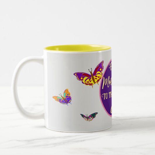 Tasse der Mutter mit Schmetterlingen (Links)