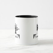 Tasse der Nähmaschine mit Vintager Nähmaschine (Zentrum)