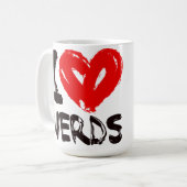 Tasse der NERDS I <3 (Vorderseite Links)