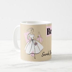 Tasse der neutralen Bridegruppe Bridesmaid Name