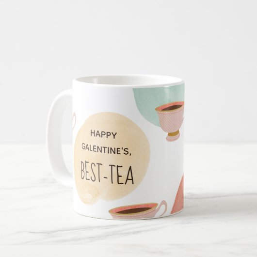 Tasse der niedlichen Freunde der glücklichen Galen (Vorderseite Links)