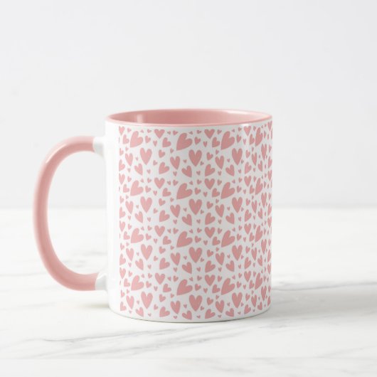 Tasse der niedlichen Hand Herz Liebe Muster (Links)