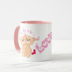 Tasse der niedlichen Liebe