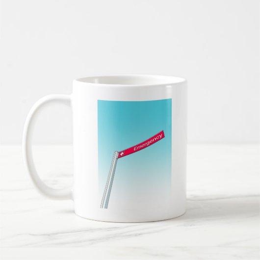 Tasse der Notfallabteilung (Links)