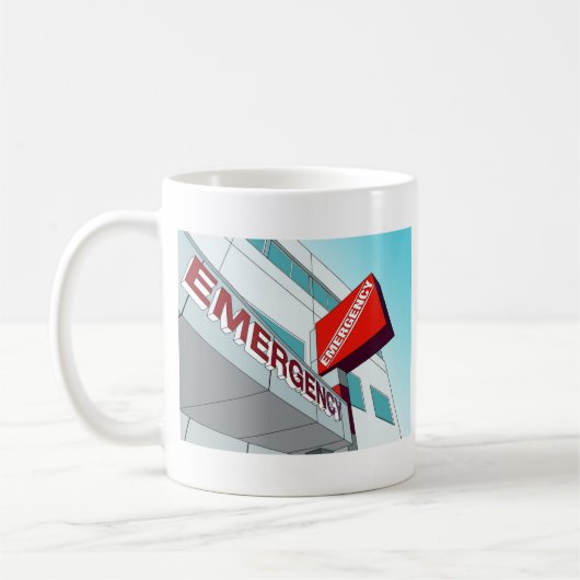 Tasse der Notfallabteilung (Links)