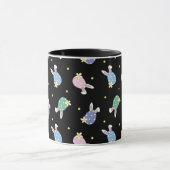 Tasse der Ostereier in Schwarz und Pastellfarben (Zentrum)