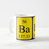 Tasse der periodisch wiederkehrenden Barb-Tabelle (Vorderseite Links)