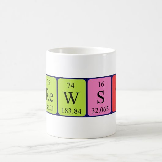 Tasse der periodischen Bugster-Tabelle (Mittel)