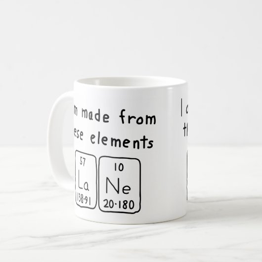 Tasse der periodischen Tabelle (Vorderseite Links)