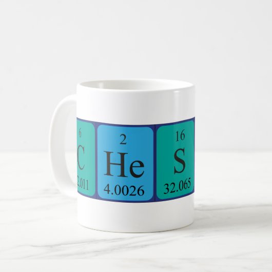 Tasse der periodischen Tabelle (Vorderseite Links)