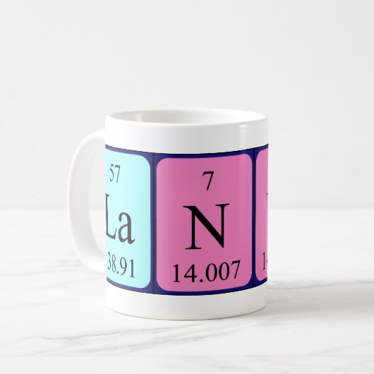 Tasse der periodischen Tabelle (Vorderseite Links)