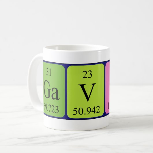 Tasse der periodischen Tabelle (Vorderseite Links)