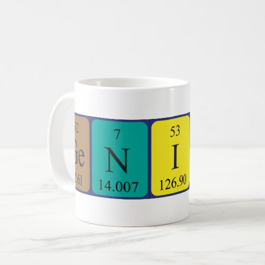 Tasse der periodischen Tabelle (Vorderseite Links)