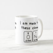 Tasse der periodischen Tabellenbezeichnung (VorderseiteRechts)