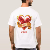 Tasse der personalisierten Liebe Liebe hinzufügen T-Shirt (Rückseite)
