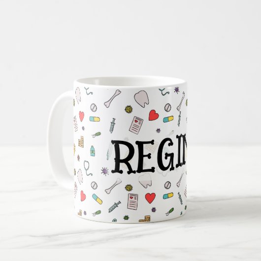 Tasse der personalisierten medizinischen Keramik (Vorderseite Links)