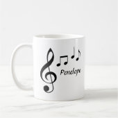 Tasse der personalisierten Musiknote (Links)