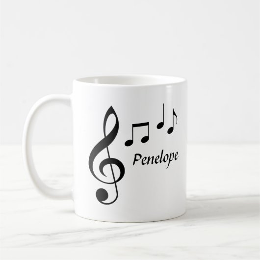 Tasse der personalisierten Musiknote (Links)