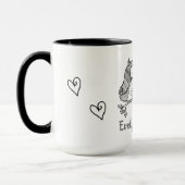 Tasse der personalisierten Owls Liebe (Links)