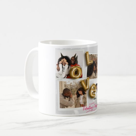 Tasse der personalisierten Valentinstag-Liebe (Vorderseite Links)