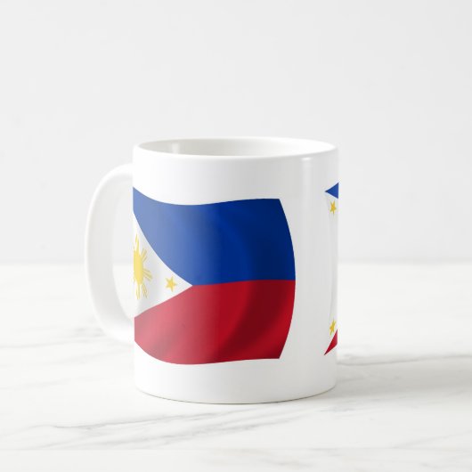 Tasse der philippinischen Flagge (Vorderseite Links)