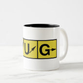Tasse der Piloten für Flughafenanbindungen (VorderseiteRechts)