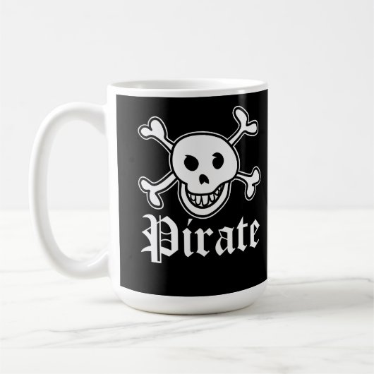 Tasse der Piratenflagge mit Skull- und Knochendesi (Links)