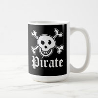 Tasse der Piratenflagge mit Skull- und Knochendesi