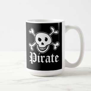 Tasse der Piratenflagge mit Skull- und Knochendesi