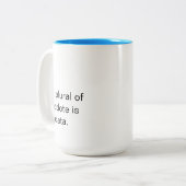 Tasse - Der Plural von Anekdot sind keine Daten (Vorderseite Links)