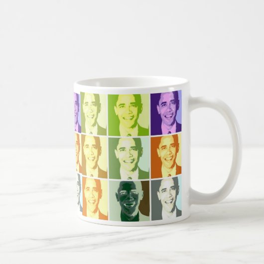 Tasse der Pop-Kunst-.esque Obama (Rechts)