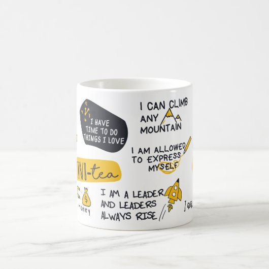 Tasse der Positivität, motivierend und inspirieren (Mittel)