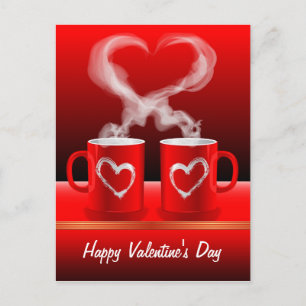 Tasse der Postkarte Liebe