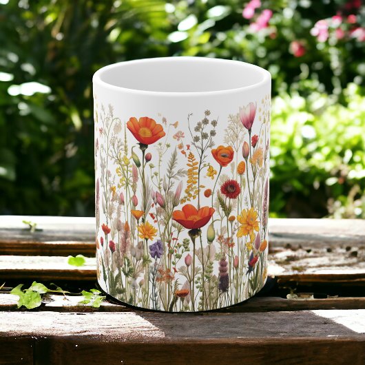 Tasse der Pressen der Blume, Boho-Wildblumen-Kerns